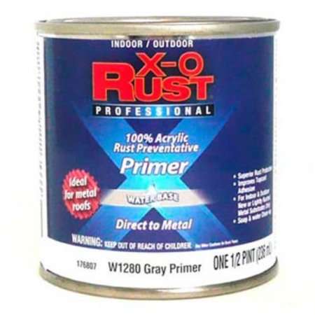 GENERAL PAINT X-O Rust Anti-Rust Enamel, Gray Primer, 1/2 Pint - 176807